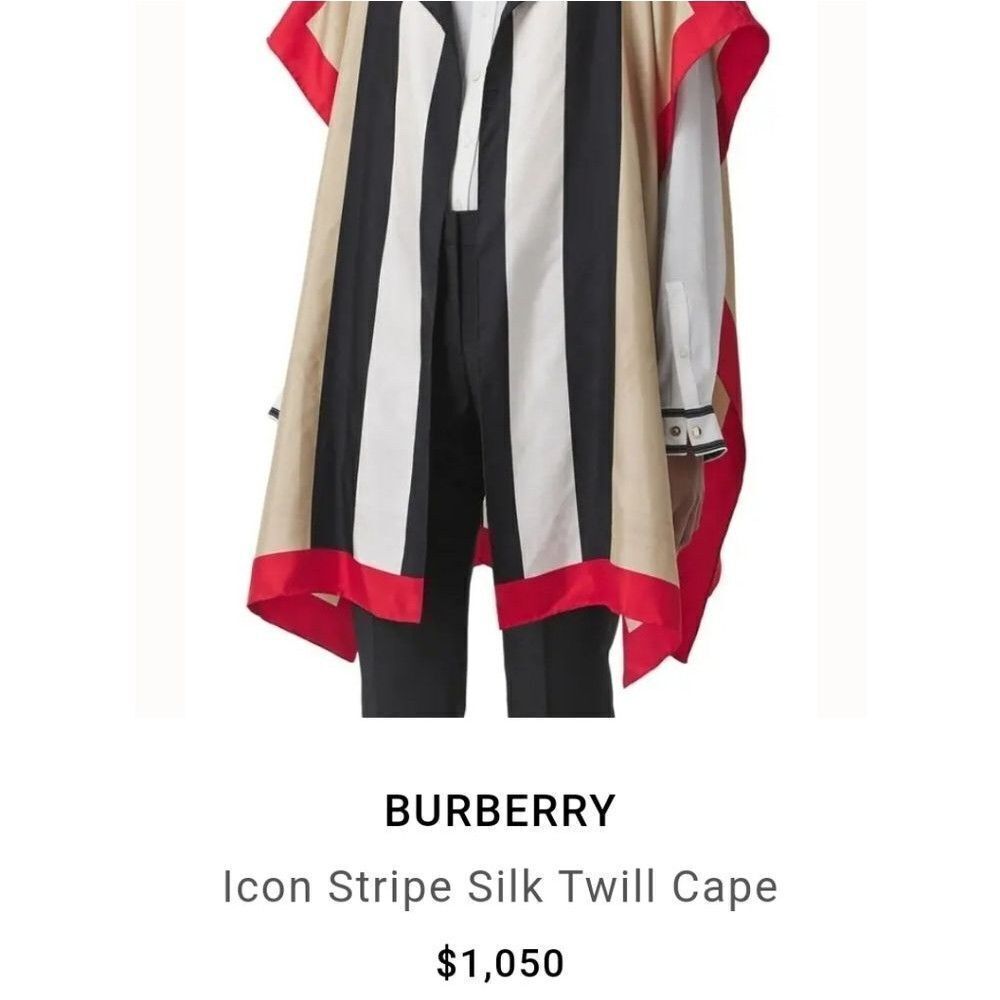 BURBERRY Mulberry Silk Twill Cape - Picture 4 of 15
